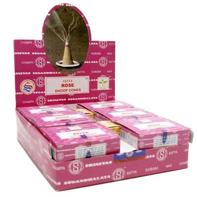 12 confezioni di coni di incenso Nag Champa - rosa