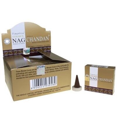 12 packs Golden Chandan Incense Cones 15 gr