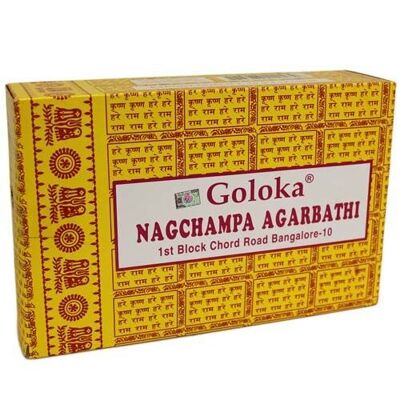 50 packs de 12 Goloka Nag Champa 16gr cartón