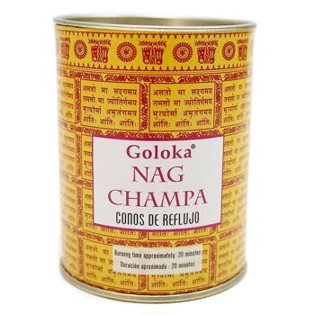 6 paquets de 18 cônes d'encens reflux Goloka - Nag Champa 2