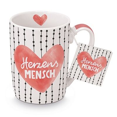 Taza corazón persona