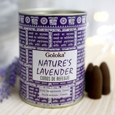 6 Packs 18 Goloka backflow incense cones - lavender