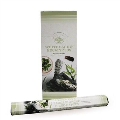 6 packs Green Tree Incense - White sage and eucalyptus