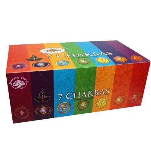 12 paquets d'encens Arbre Vert - 7 Chakras
