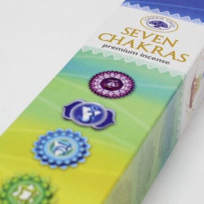 12 packs Incienso Green Tree - Chakras 7 packs