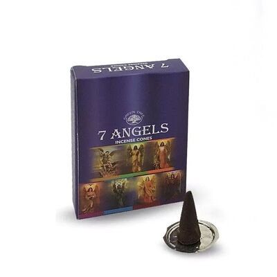 12 confezioni di coni di incenso Green Tree - 7 angeli