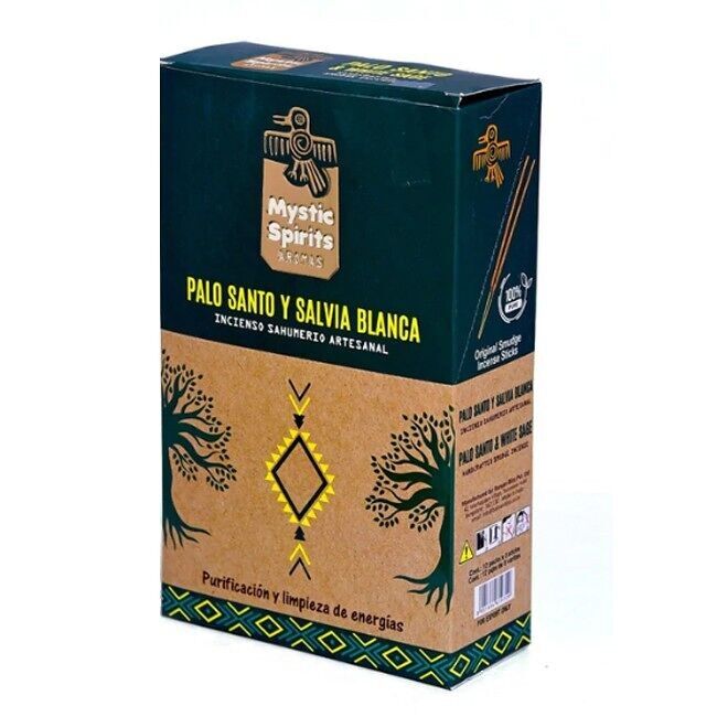12 Packs d'encens Tribal Mystic Spirit - Palo santo et sauge blanche