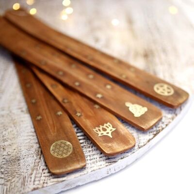 12 inlaid copper incense holders