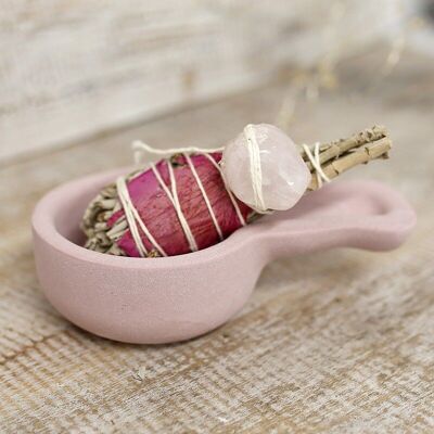 3 Clay Incense Holders - Pink
