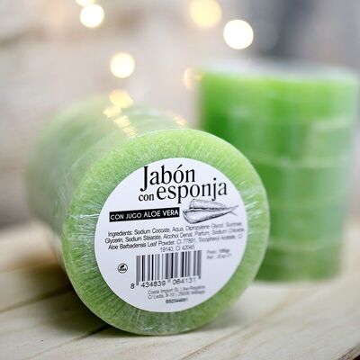 5 Natural soap with sponge - Aloe Vera