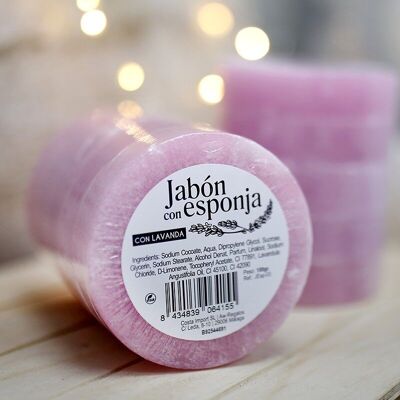 5 Natural soap with sponge - Lavender