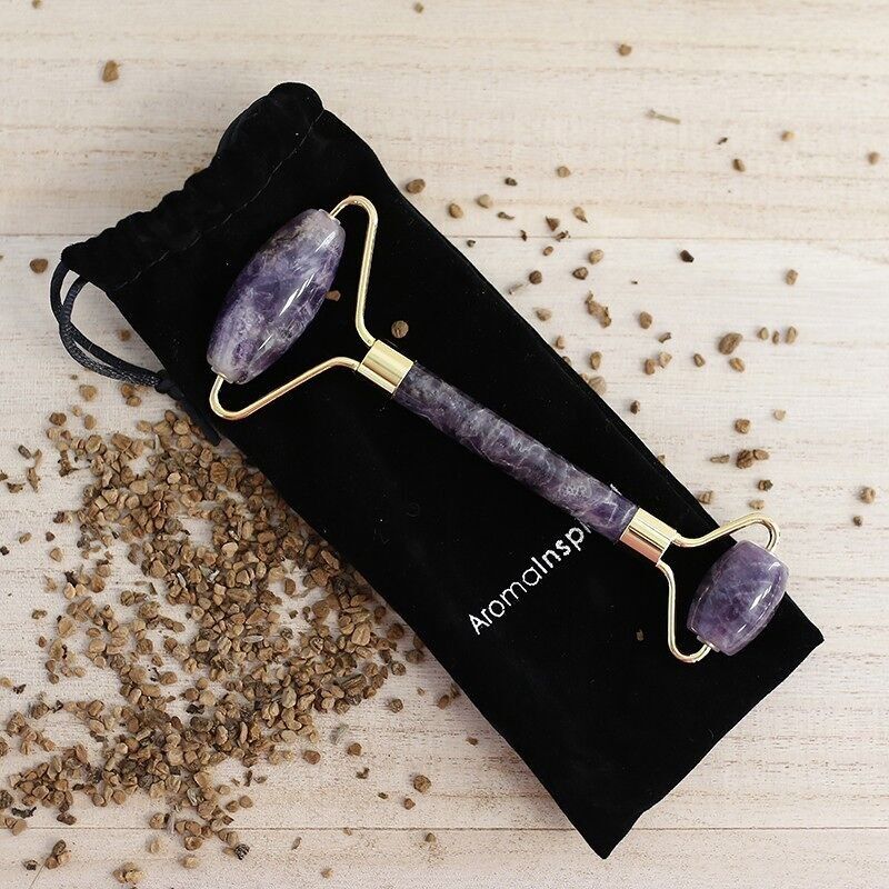 Roller facial massager - amethyst