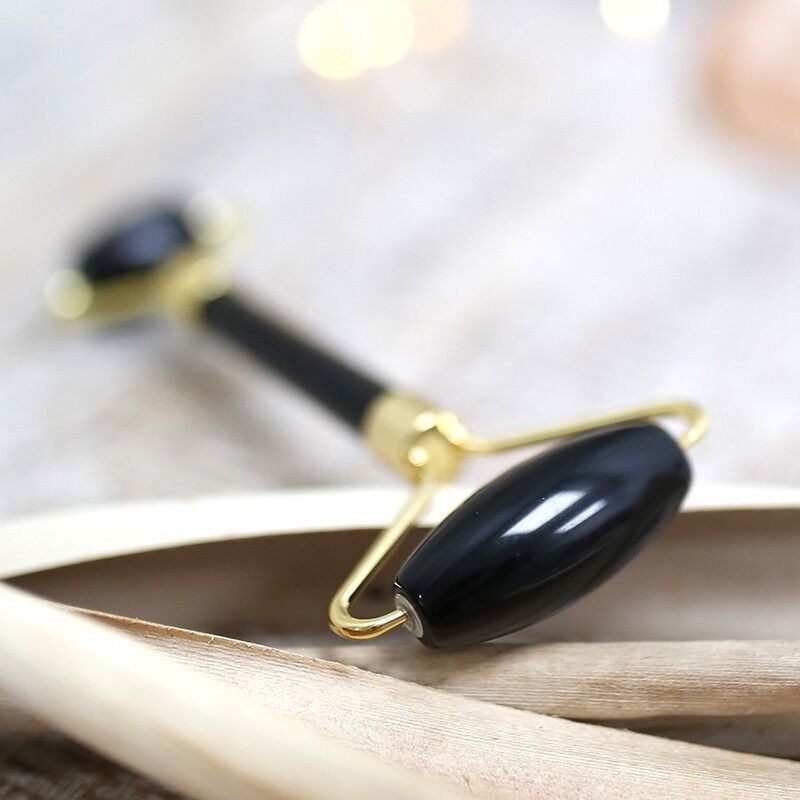Roller facial massager - obsidian