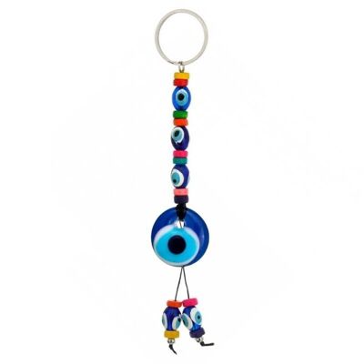 Colorful Turkish eye keychain