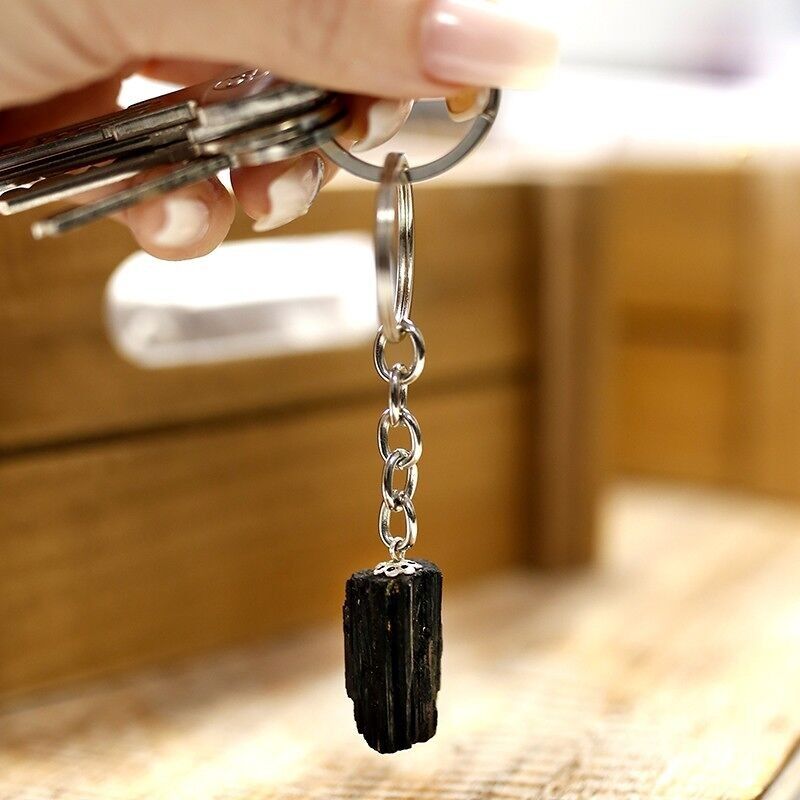 Porte-clés Pluvier - Tourmaline noire