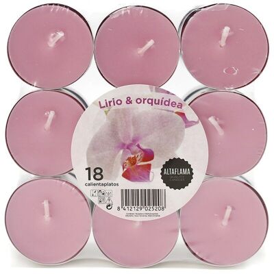 3 Packs of 18 nightlight candles - lily and orchid