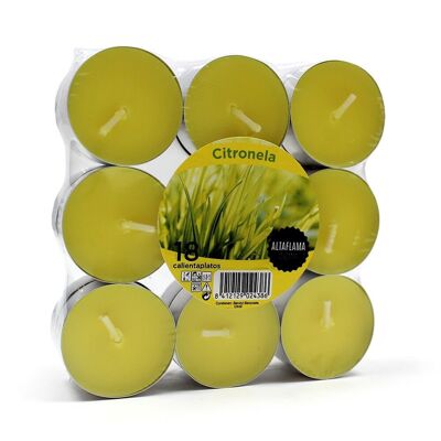 1 Packung Citronella-Nachtlichtkerzen (Packung mit 18 Einheiten)
