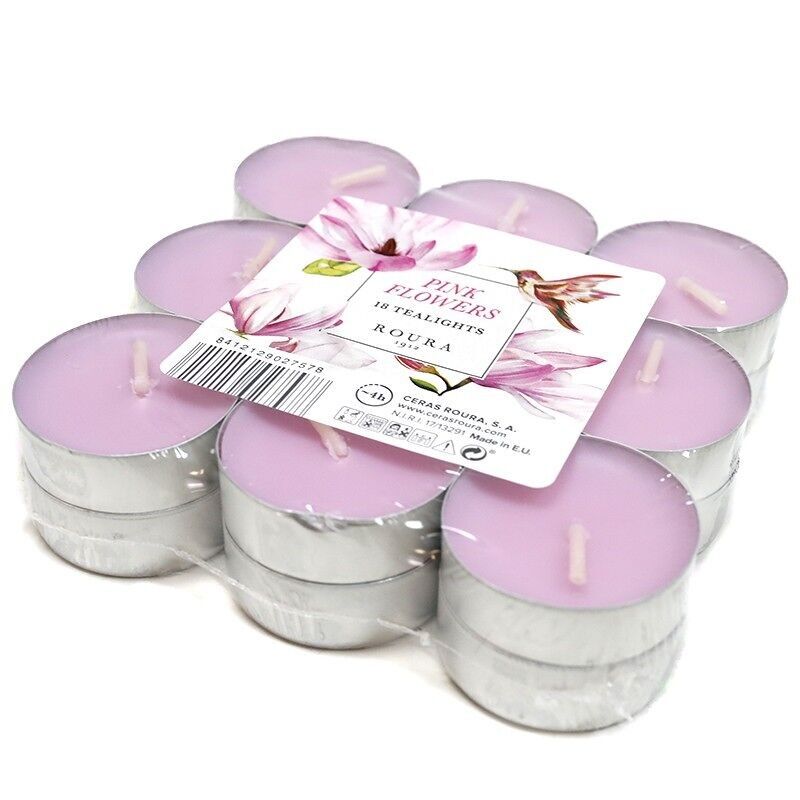 3 Packs 18 bougies veilleuses - rose