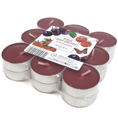 3 Packs 18 nightlights candles - fruits of the forest