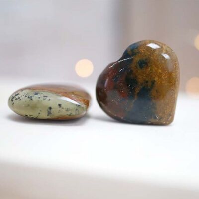 Heart stones - Serpentinated Jasper 130 to 150gr