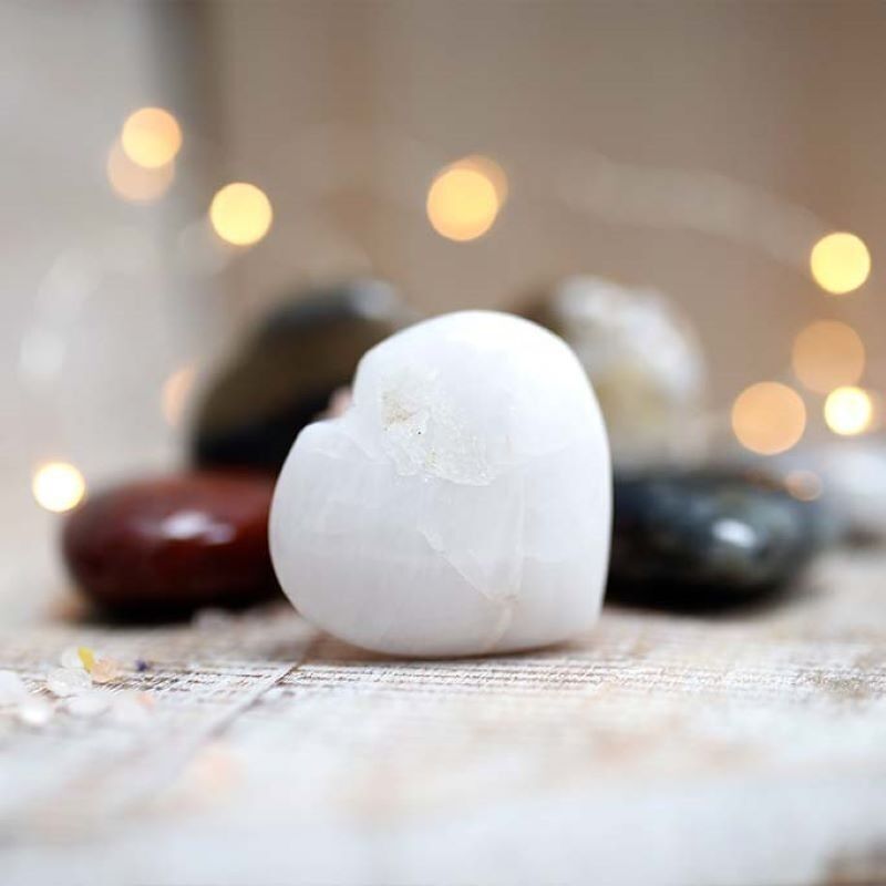 Pierres de coeur - Quartz Blanc 130 à 150gr.