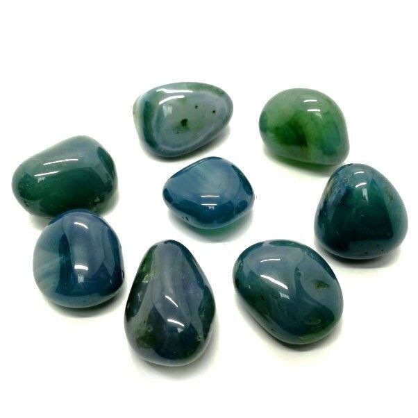 Pierres naturelles irrégulières - agate vert bleuté 200gr.