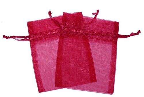 30 Bolsas organza 10x13cm - Fucsia