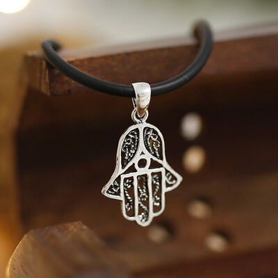 Medium Fatima hand silver pendant