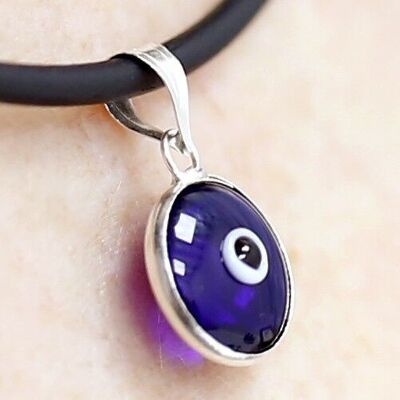 Turkish eye pendant - blue