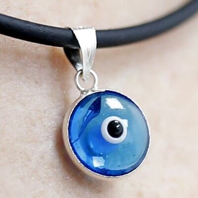 Turkish eye pendant - turquoise