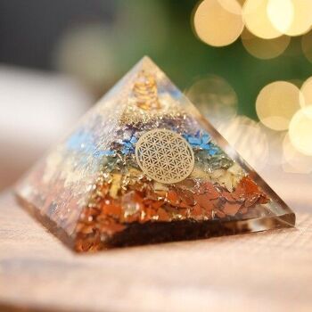 1 Pyramide de vie fleur d'orgonite - 7 chakras 1