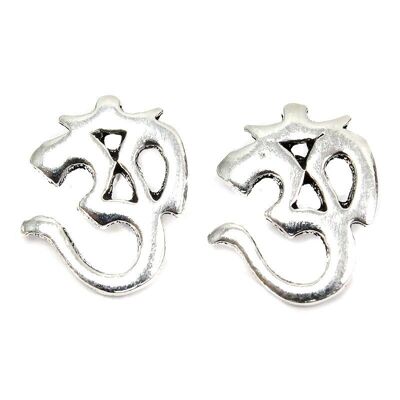 Boucles d'oreilles Om en argent