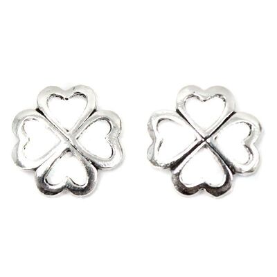 Silver clover earrings