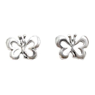 Silver butterfly earrings