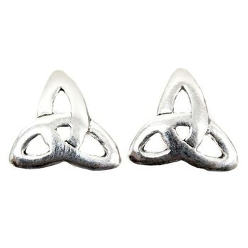 Boucles d'oreilles Triquetra en argent 2