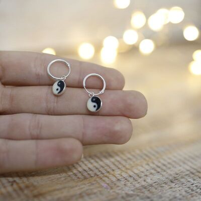 Silver earrings - Yin-yang