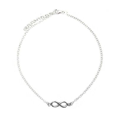 Silver anklet bracelet - Infinity