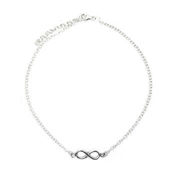 Bracelet de cheville en argent - Infini 1