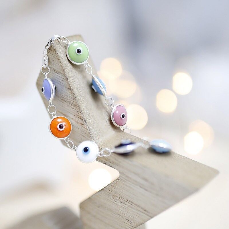 Bracelet serti oeil turc - multicolore