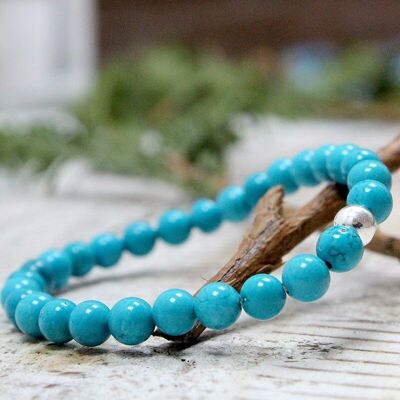 Bracelet turquoise 6mm