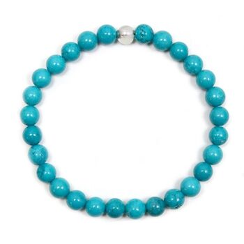 Bracelet turquoise 6mm 2