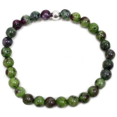 Bracciale con rubino da 6 mm