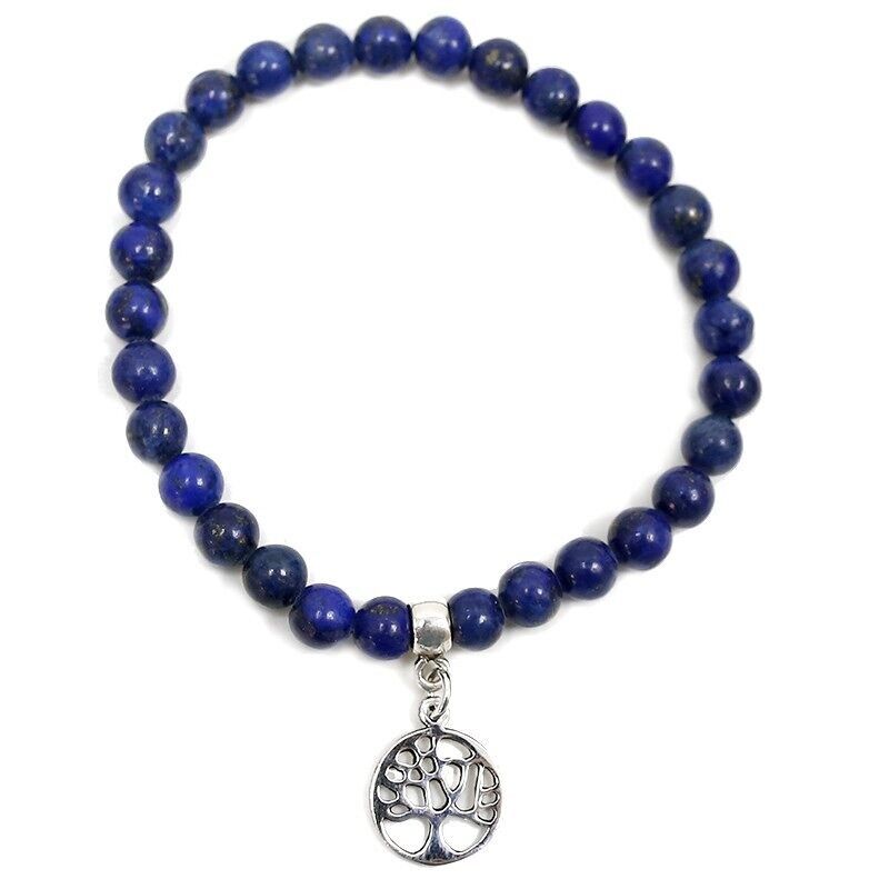 Bracelet arbre de vie lapis lazuli 6mm
