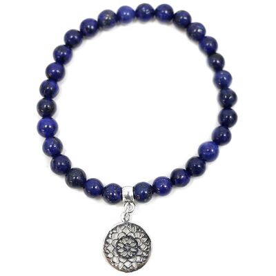 Lapis lazuli mandala bracelet 6mm