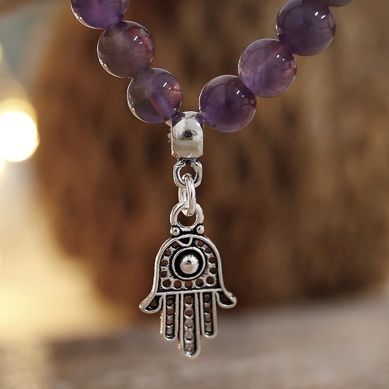 Bracelet améthyste main de Fatima 6mm