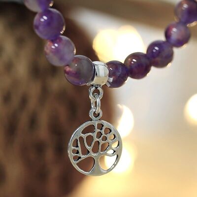 Amethyst tree of life bracelet 6mm