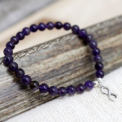 Infinity-Amethyst-Armband 6 mm