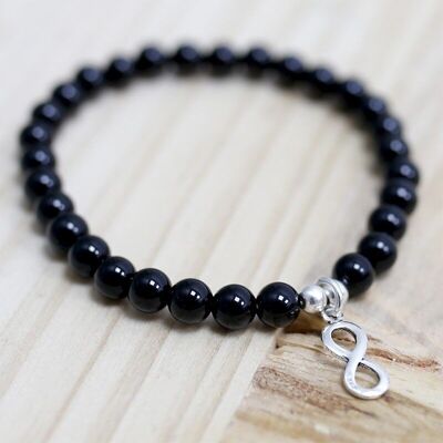 Infinity-Onyx-Armband 6 mm