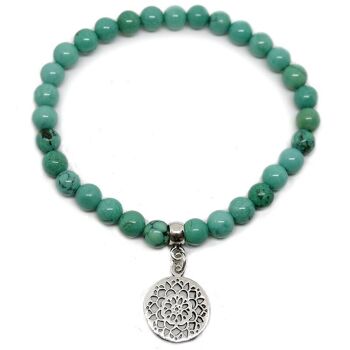 Bracelet Mandala 6mm turquoise 2
