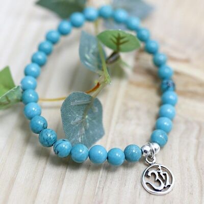 Turquoise Om bracelet 6mm
